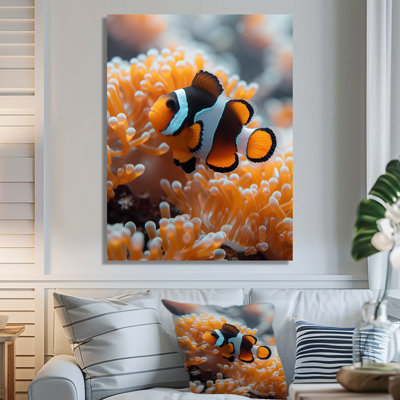 Art de mur de corail orange blanc et corail - merveille de corail