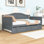 Lit de jour simple en bois avec lit gigogne simple