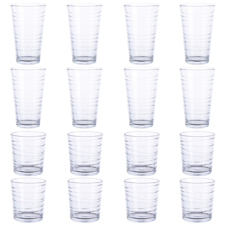 Gibson Home 16 Piece Lattice Glassware Drinkware Set