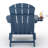 Folding Adirondack Chair Set of 4 with 2 Side Table, HDPE Outdoor Patio Chair with Cup Holder, All Weather Resistent Wooden Textured for patios, Decks, Gardens, fire Pit, Blue-932848432