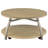Dacre Round Engineered Wood Top Coffee Table Greige-923057580