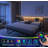 Twin Daybed With Rgb Led Lights & Charging Station, Height Adjustable Day Bed Frame With Trundle, Versatile Metal Sofa Bed Frame For Bedroom, Living Room, Guest Room, Black
