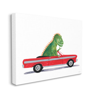 «Dinosaur Monster Sports Car», art mural par Rachel Nieman