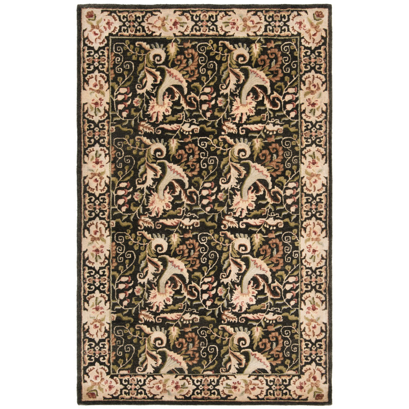 Molter Bergama Hand Tufted Wool Oriental Rug, Rectangle 6' x 9'