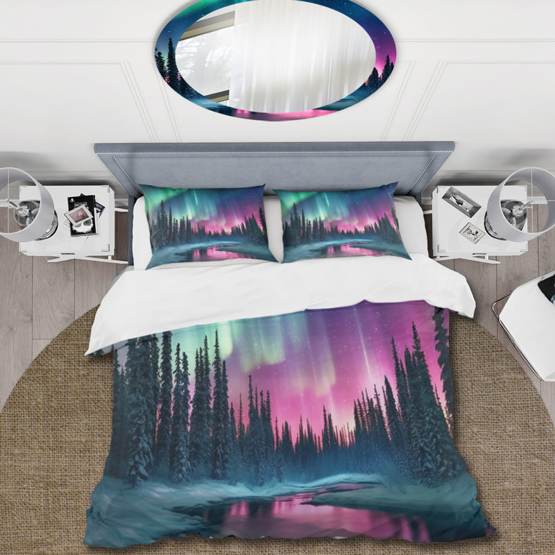 Ensemble de housse de couette Northern Lights In Alaska IIMicrofiber / Polyester