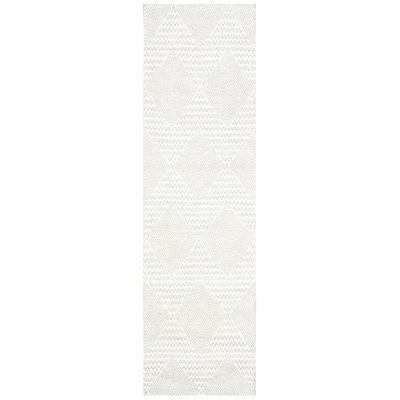 Tapis argenté / ivoire tissé à la main Tyishia