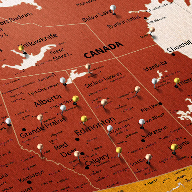 Épingle colorée Canada Amrico IV, H 26 po x l 39 po