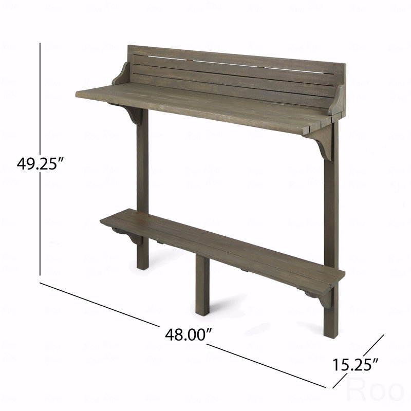 Outdoor Acacia Wood Balcony Patio Bar Table