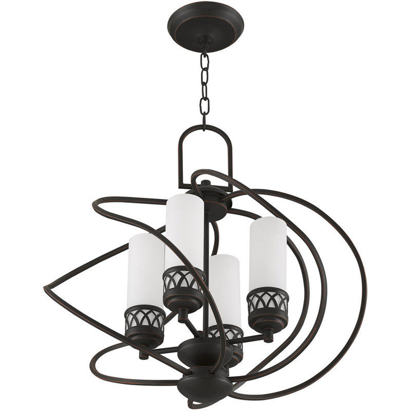 4 - Light Classic / Traditional Chandelier, Olde Bronze