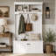 35.4 " Wide Hall Tree with Cabinet-1370096212
