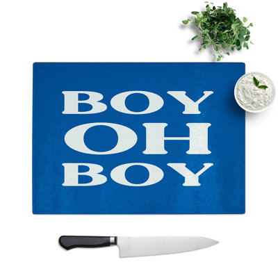Boy Oh Boy Typography Chopping Board