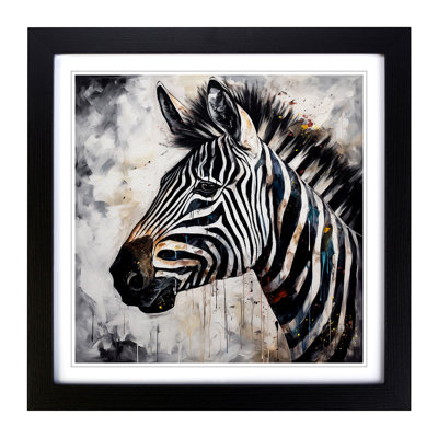 Zebra Expressionism - Framed Print