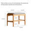 Banc à chaussures en bois massif, banc de rangement moderne Mid-Century avec coussin éponge à rebond élevé