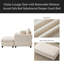 Méridienne avec canapé-lit d'appoint amovible, canapé-lit rembourré avec coussins, fauteuil rembourré à assise profonde moderne pour le salon, la chambre à coucher-405237120