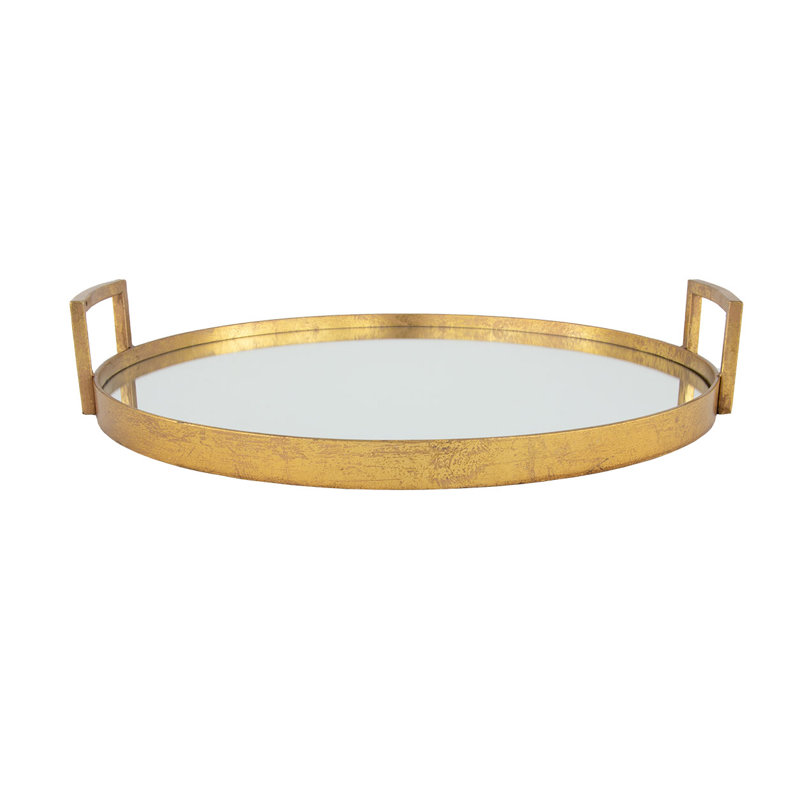 Ono Decorative Tray, Antiqued Gold Leaf