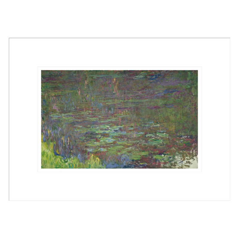 Nénuphars au coucher du soleil (détail du côté droit) par Claude Monet, impression giclée encadrée, H 12,65 po x l 16,75 po