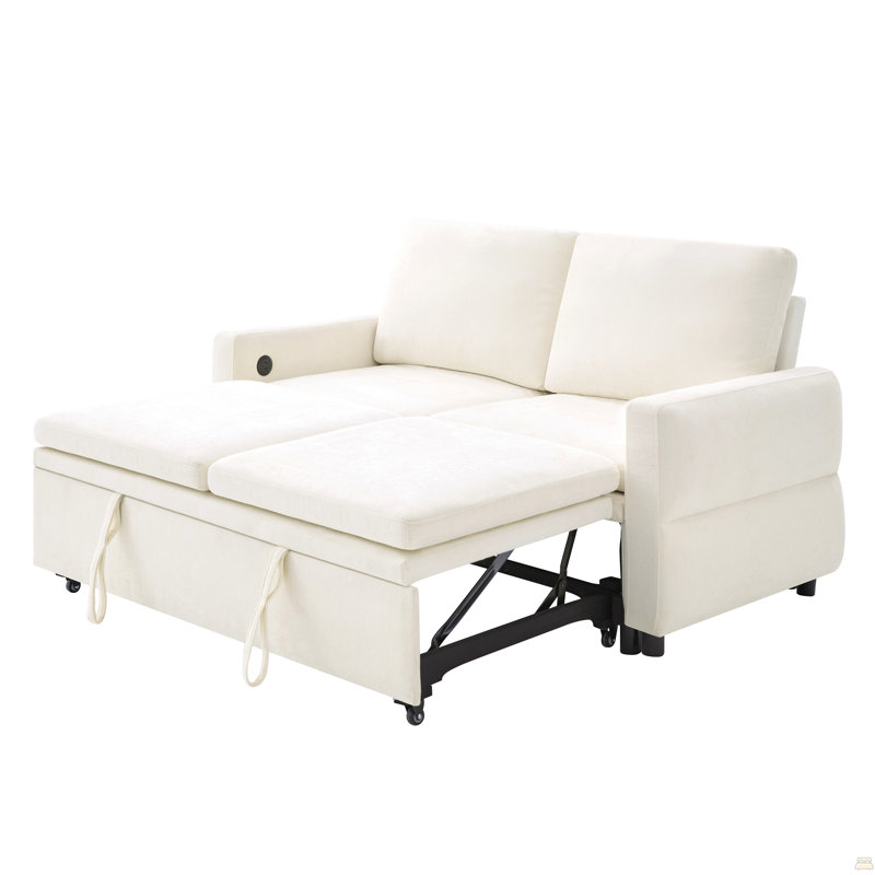 Canapé-lit convertible 62,75 po, Beige
