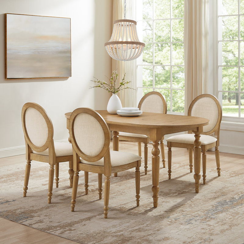 Ensemble repas 5 pièces Jahmi, Ensemble de cinq pièces : table, quatre chaises