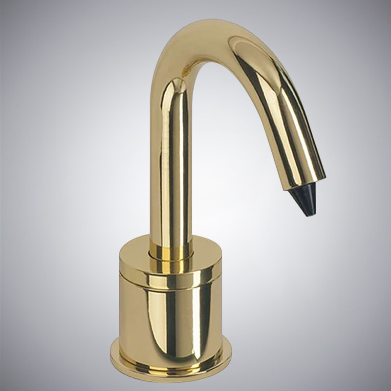 Distributeur de savon automatique à fixer sur le plateau avec 2 élévateurs FontanaShowers Versailles, or poli