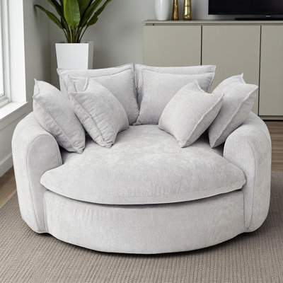 Fauteuil demi-tonneau rembourré