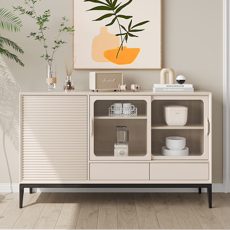 Armoire de rangement Elegant Minimalist Premium, Blanc abricot