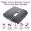 Carmen Comfort Fleece Luxury Electric Heated Throw and Over Blanket with 9 Heat Settings, Adjustable Timer and 230gsm Flannel Fleece Material-114642120