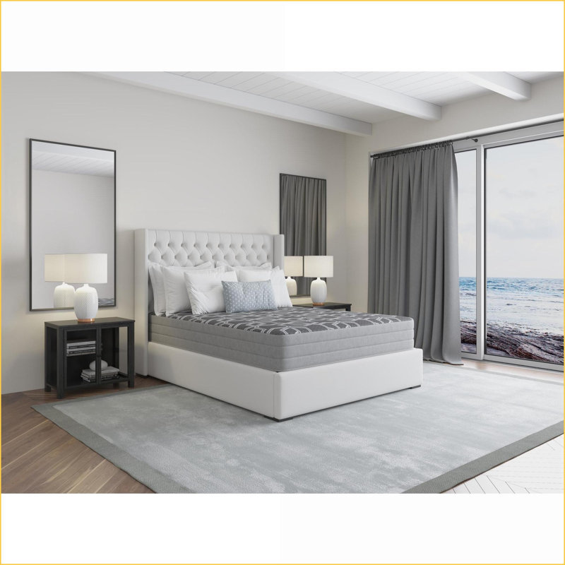 Matelas, très grand matelas ferme de 10 po avec housse glacée et mousse de gel-cuivre | CertiPur-US | Noir, Très grand lit