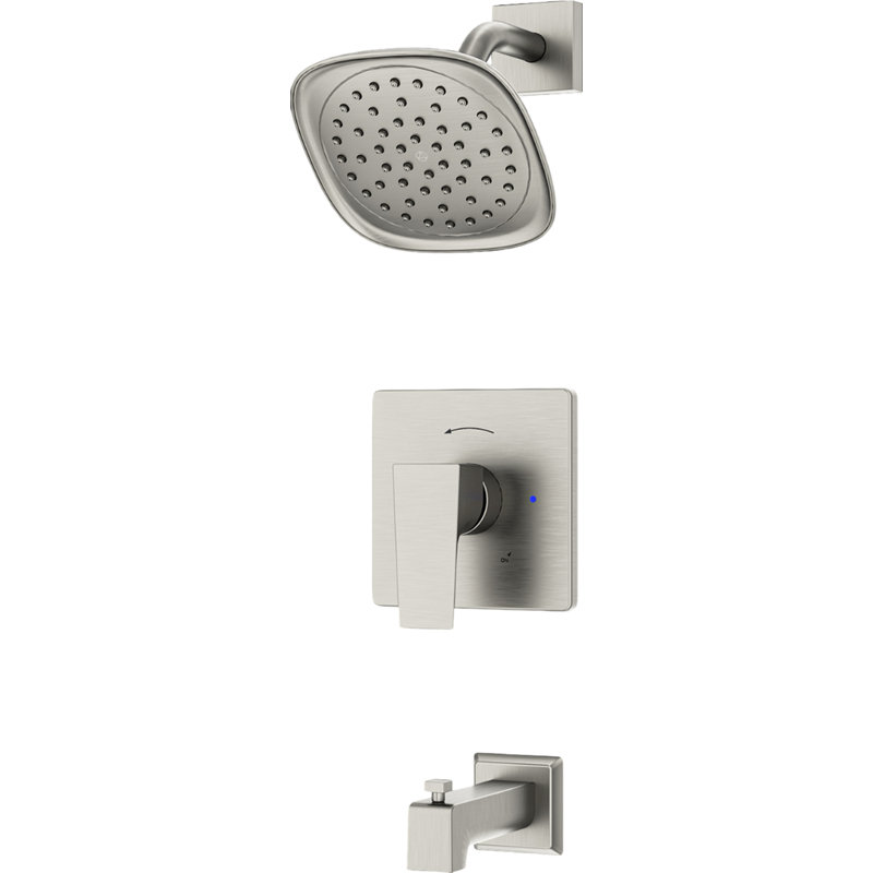 Garniture de baignoire et douche Verity, Nickel satiné