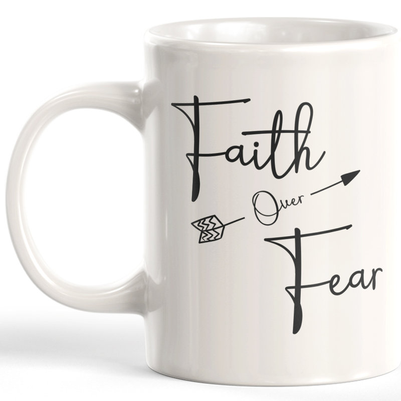 Tasse à café Faith over Fear, 11 oz, Plastique