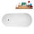 61" Streamline Soaking Freestanding Tub and Tray With Internal Drain-101697760