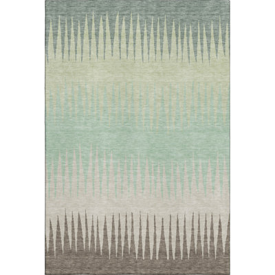 Premium Machine Washable Prisco Aloe Rug