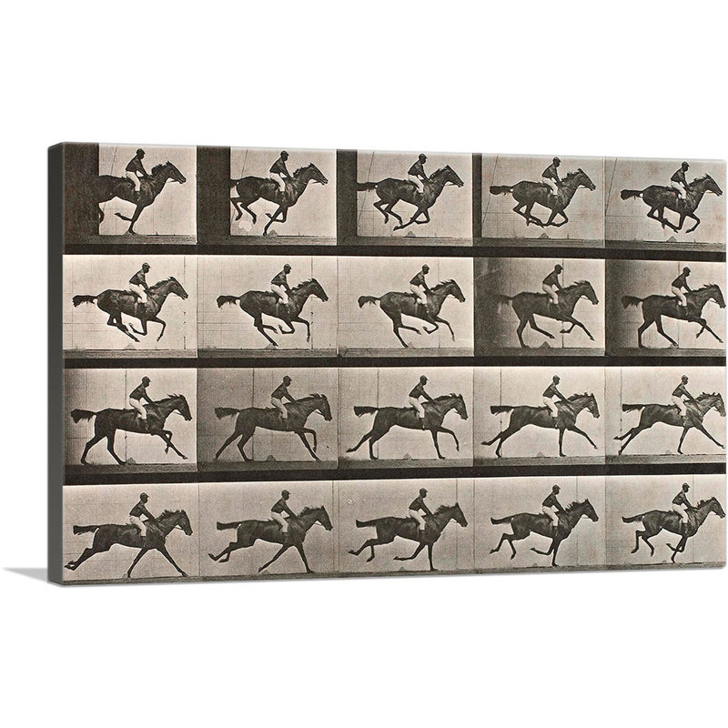 «Animal Locomotion, the Gallop 1887» par Ead vêtementsd Muybridge, impression sur toile tendue, H 26 po x l 40 po x 1,5 po