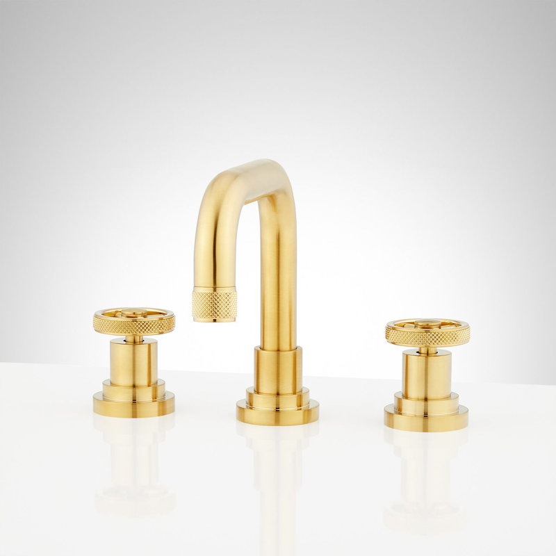 Hendrix Widespread Bathroom Faucet, Gold
