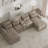 Oversized 130"W 4 Piece U-Shape Sectional With Console & Cup Holders-75782223