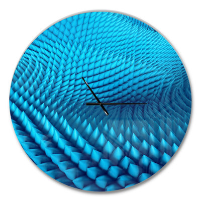 Abstract Blue Wavy - Modern wall clock