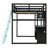 Full Size Loft Bed With Computer Desk, Storage Bookcase Shleves And Lights, Power Outlets-1748693127