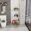 Étagère de coin en métal à 6 niveaux Tablettes pentagonales Étagères de rangement en métal réglables en métal robustes et autoportantes pour salle de bain, salon, cuisine - Chrome-239128298-239128277