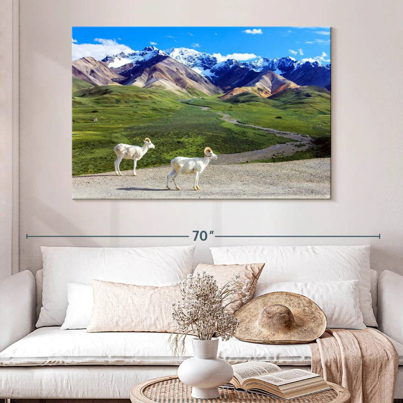 Rorry Dall Sheep In Denali, 34" H x 51" W