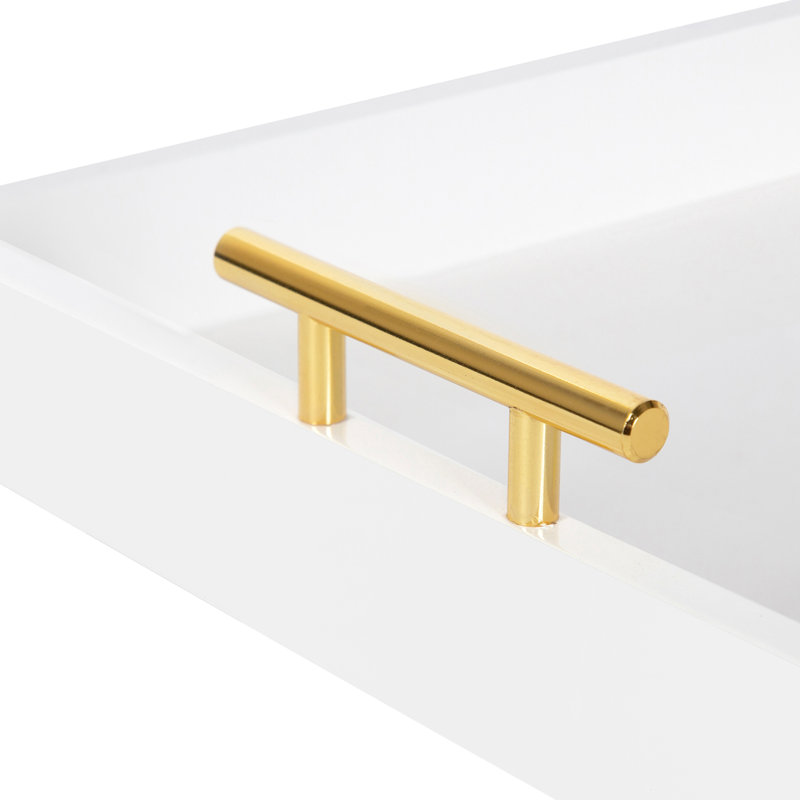 Norvan Tray, White/Gold