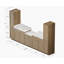 Dessus de meuble-lavabo double 126 po avec comptoir en bois massif Carrara-2016536360