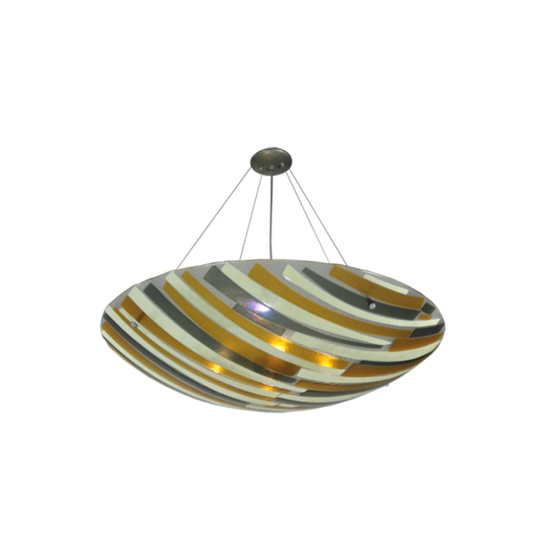 Luminaire suspendu bol en nickel à 4 lumières Danzel