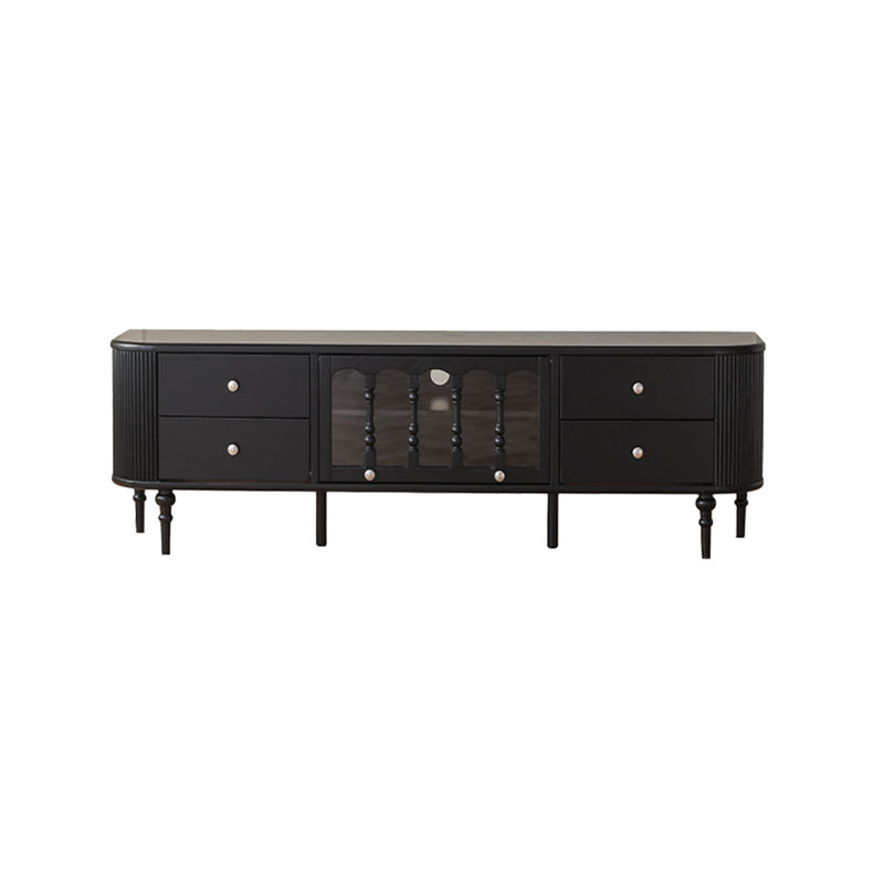Meuble télé avec quatre tiroirs Red Oak, H 21,85 po x L 70,86 po x l 15,75 po