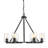 Leithgow 6 - Light Steel Dimmable Chandelier