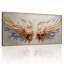 Art mural de grandes ailes d'ange, art mural avec ailes florales artistiques, dessin d'anges avec fleurs