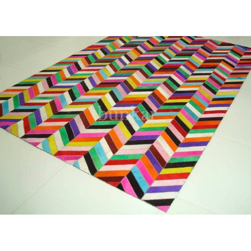 Fessler Chevron Cowhide 150cm X 240cm Area Rug