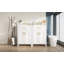 ? Meuble-lavabo 48 po avec lavabo en céramique - Accents dorés - Portes à fermeture en douceur - Tablette en U - Lavabos en céramique - Capacité de 220 lb?-555331840
