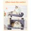 Arbre à chat, tour à chat de 48,8 pouces pour chats d'intérieur, 2 luxueux condo pour chat avec grands paniers suspendus réglables et grand perchoir luxueux gris fumé MS029LG
