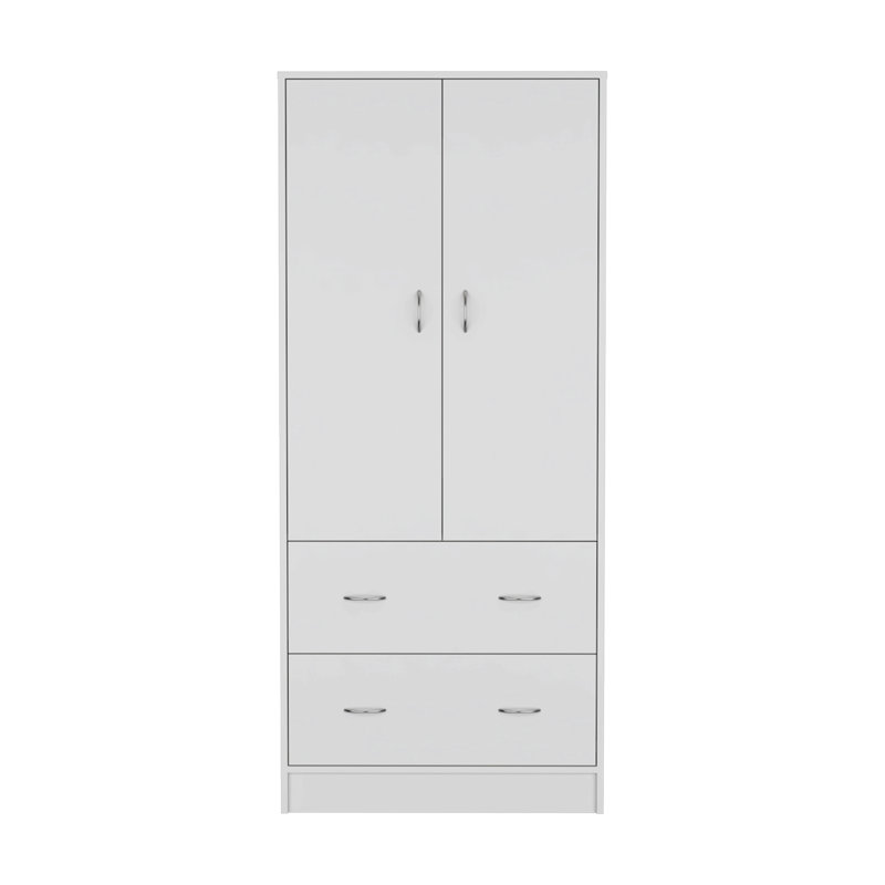Armoire 2 portes et 2 tiroirs Taly, Blanc