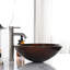 Lavabo de salle de bain vasque circulaire en verre trempé-1052454783