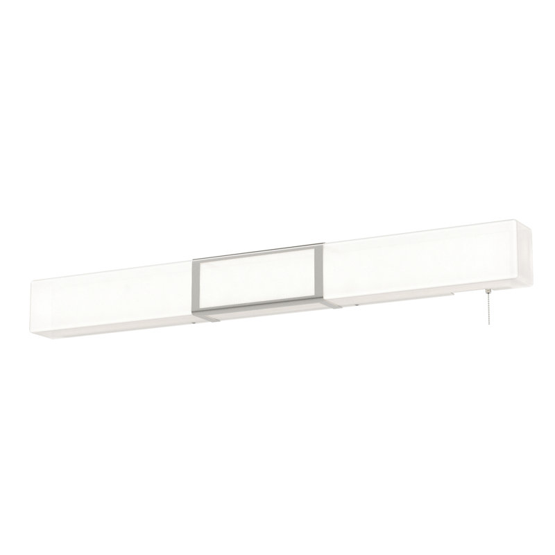 2 lumières nickel satiné, H 5 po x l 48 po x P 3,6 po